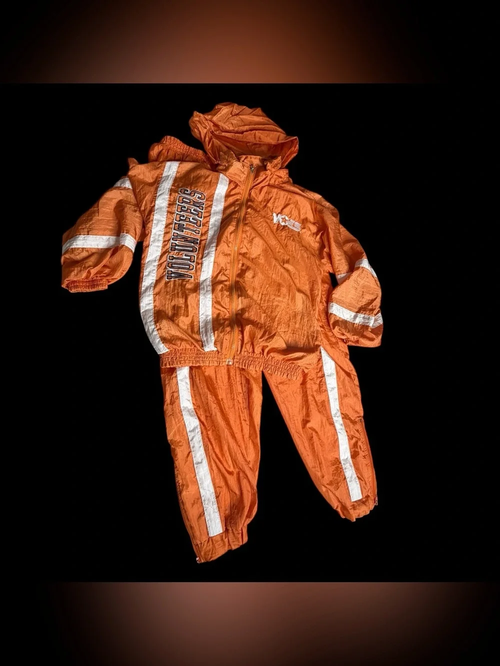 Vtg 90s Tennessee Volunteers Kids Tracksuit Set Youth S 8/10 Orange Jacket Pants